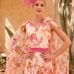 36026 Veni Infantino Printed Chiffon Dress Fuxia Lemon 2