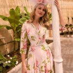 36012 Veni Infantino Rose Green Print Dress 2