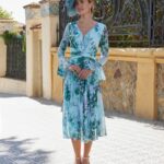 8G186 Rosa Clara Crystal Geo Print Dress