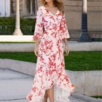 7G129 Rosa Clara Fuchsia Print Dress