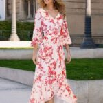 7G129 Rosa Clara Fuchsia Print Dress sized