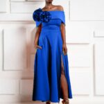Kevan Jon Kyoto Flare Cobalt Dress