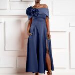 Kevan Jon Kyoto Flare Navy Dress
