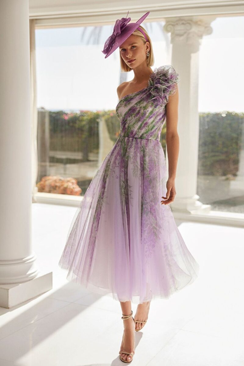 Rosa Clara 9GD3 One Shoulder Print Dress 2