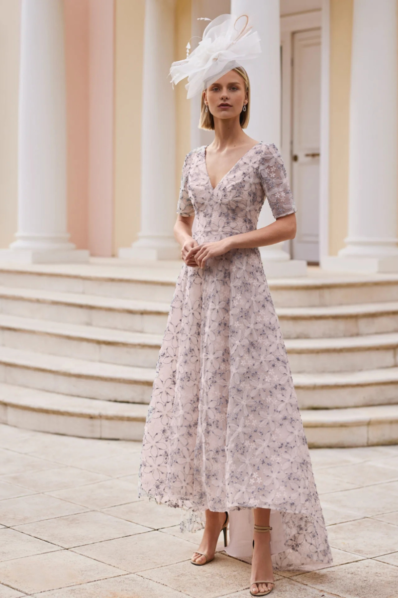 Rosa Clara 9GE6 Steel Blue Pink Dress