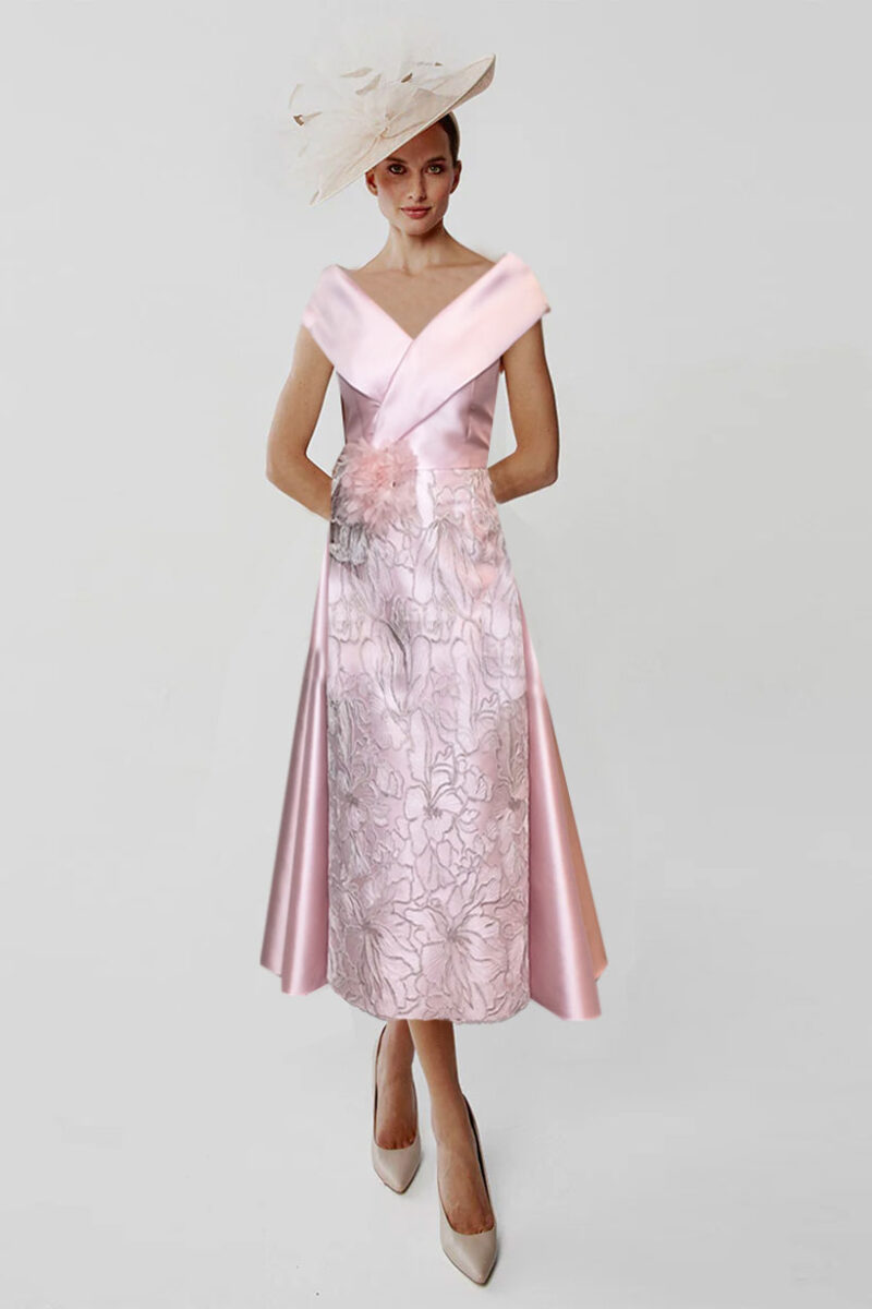 Gabriela Sanchez 5545 Rosa Textured Skirt Dress