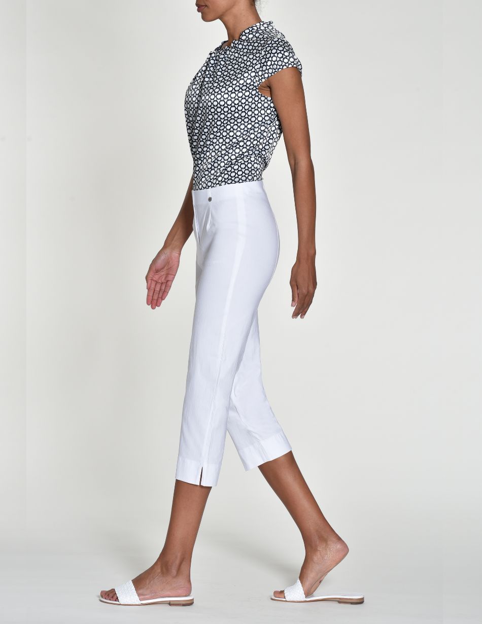 Robell 22 inch White Marie Crop Trousers 2 Robell 22 inch White Marie Crop Trousers 2