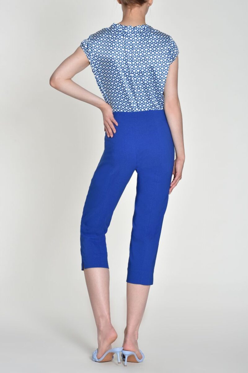 Robell Marie 22 inch Royal Blue Crop Trousers