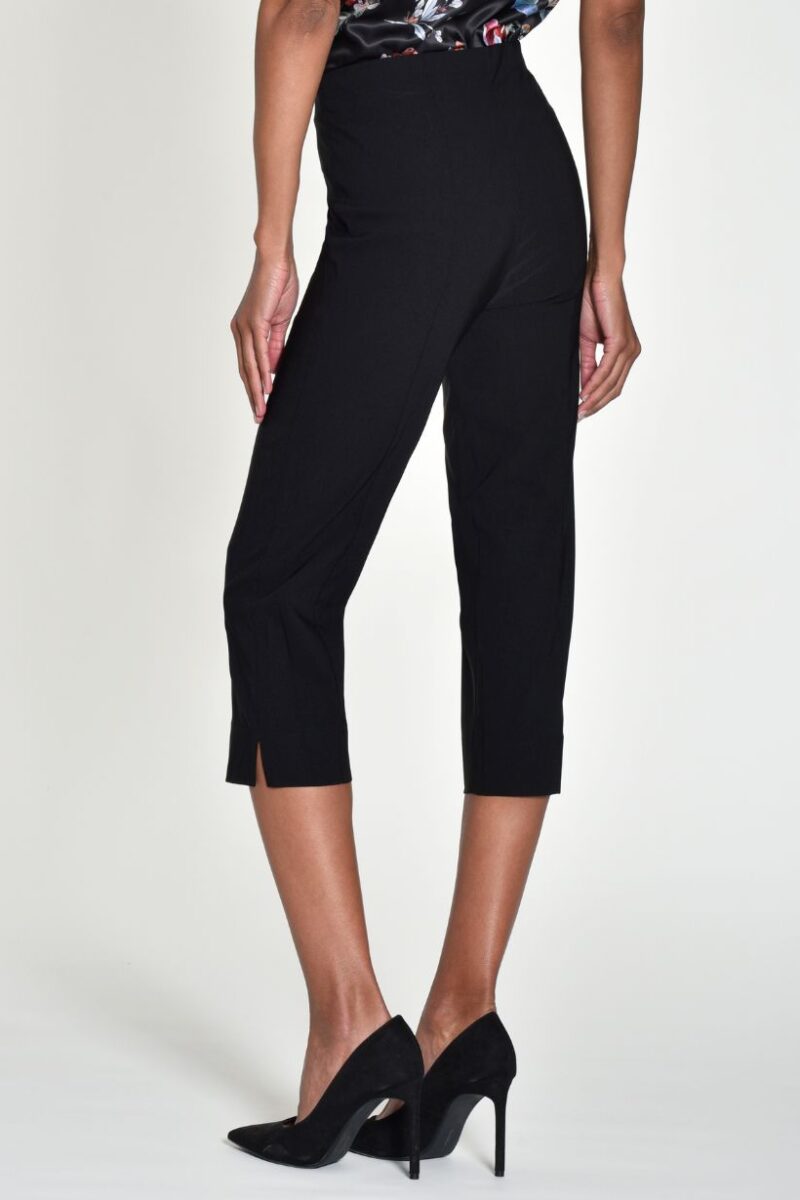 Robell Marie 22 inch Black Crop Trousers