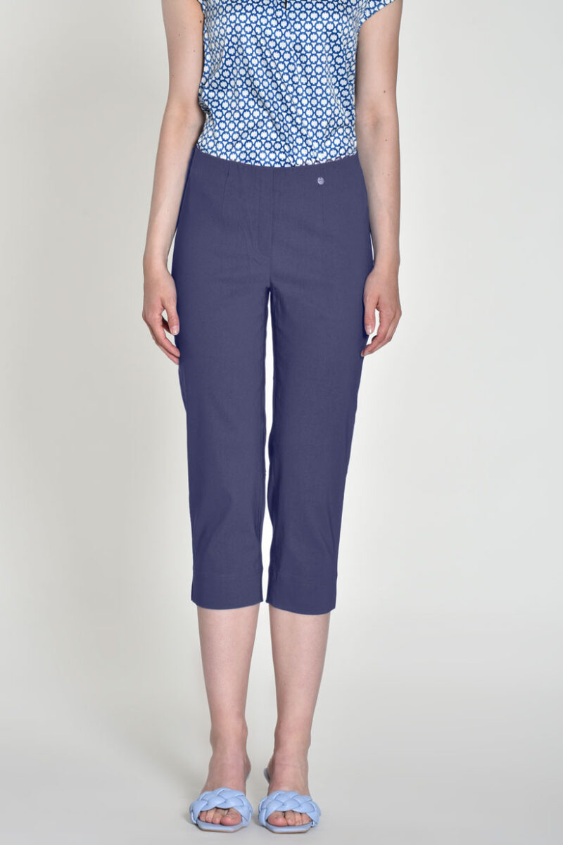 Robell Marie Mid Blue 22 inch Crop Trousers