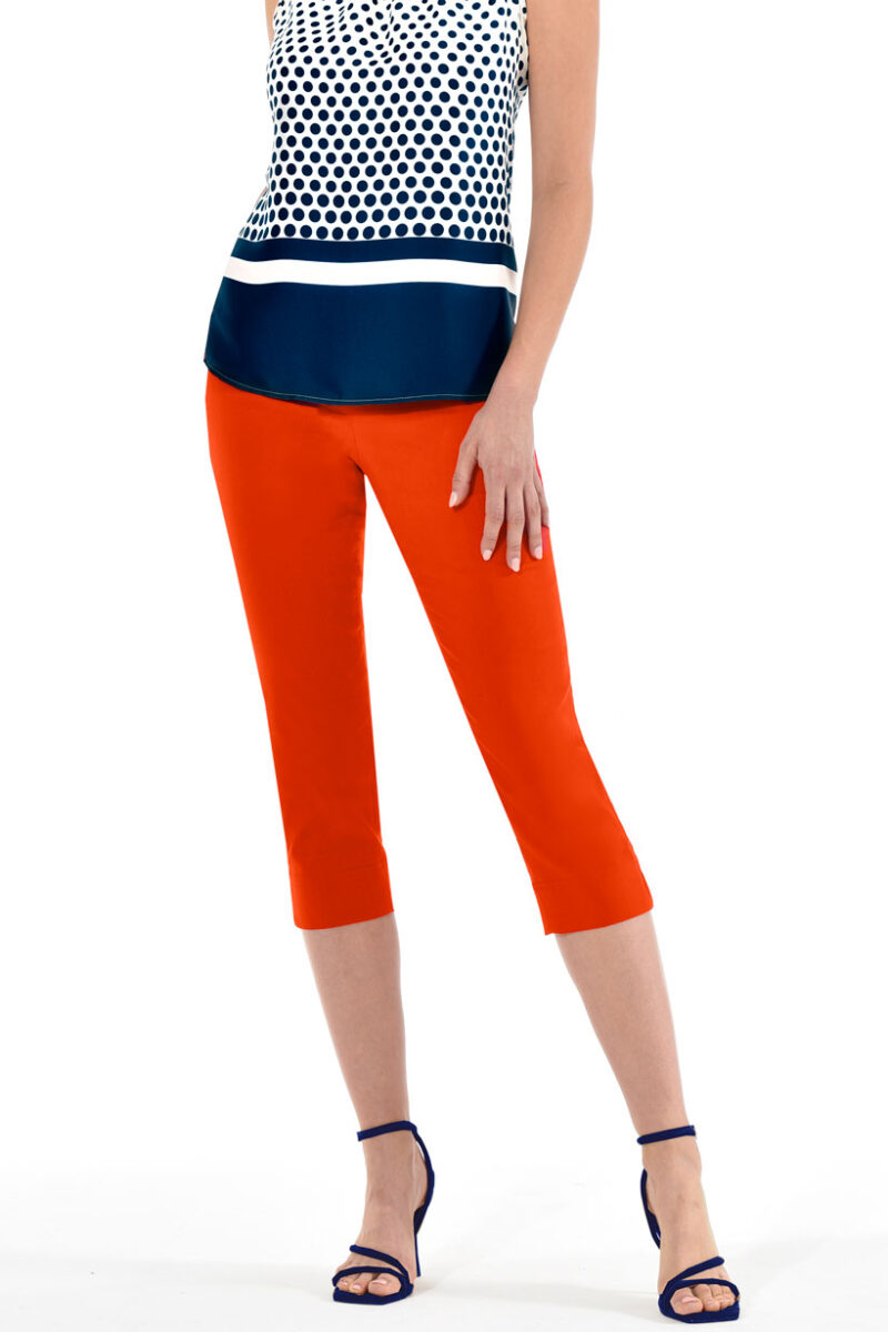 Robell Marie 22 inch Orange Crop Trousers