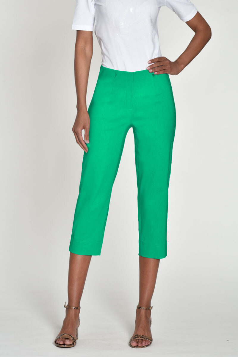 Robell Marie Green 22 inch Crop Trousers