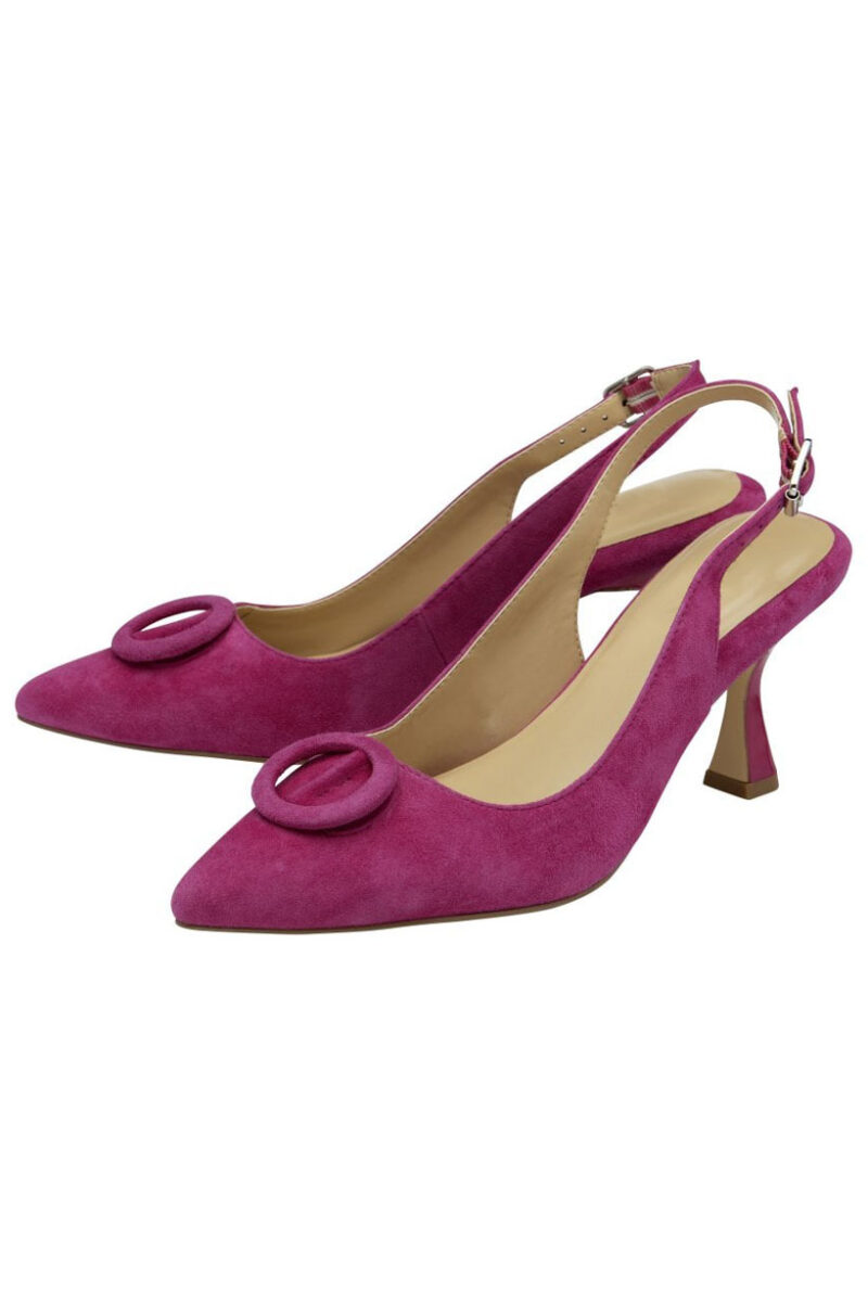 Pink Suede Sling Back Shoes