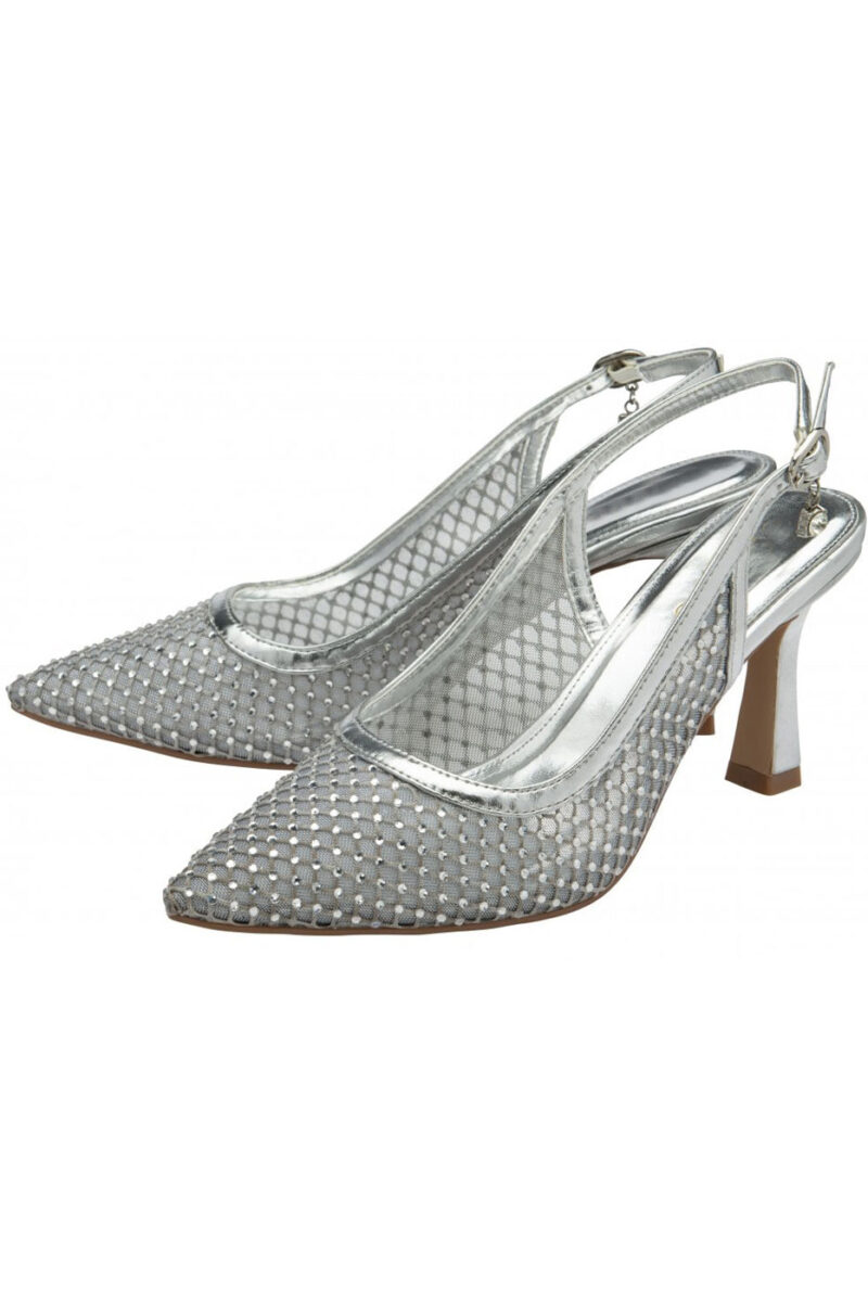Silver Sparkle Sling Back Shoes