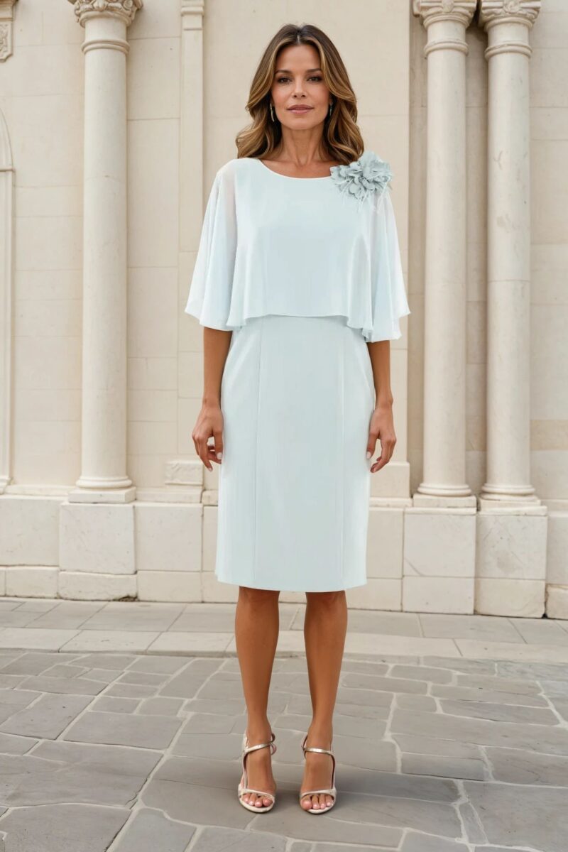 Lizabella 2036-40 Sage Dress with cape
