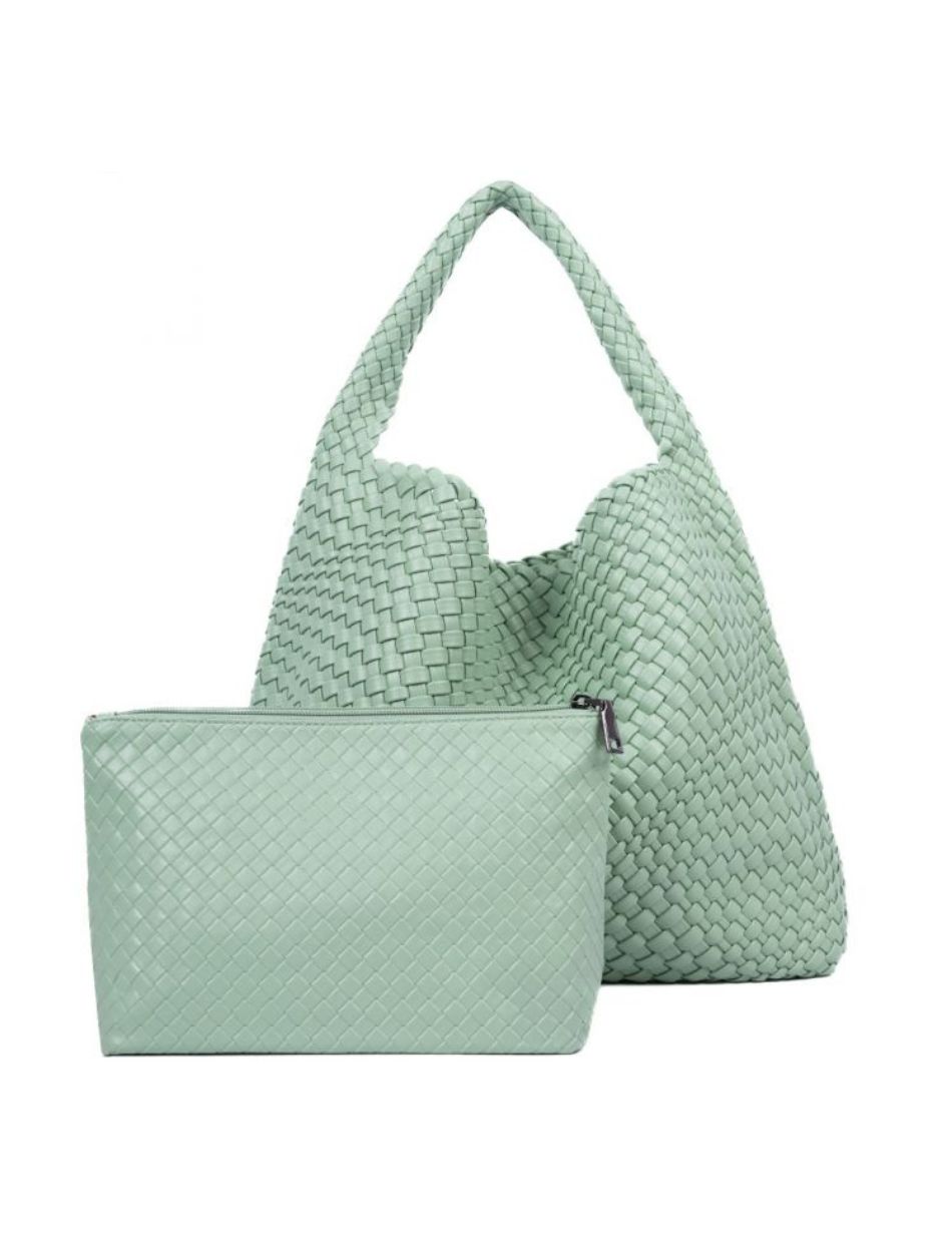 Woven Mint Tote Handbag | Snooty Frox