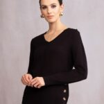 Alison Sheri Black Button Detail Jumper 46105