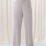 Elena Wang Silver Wide Leg Trousers EW35206