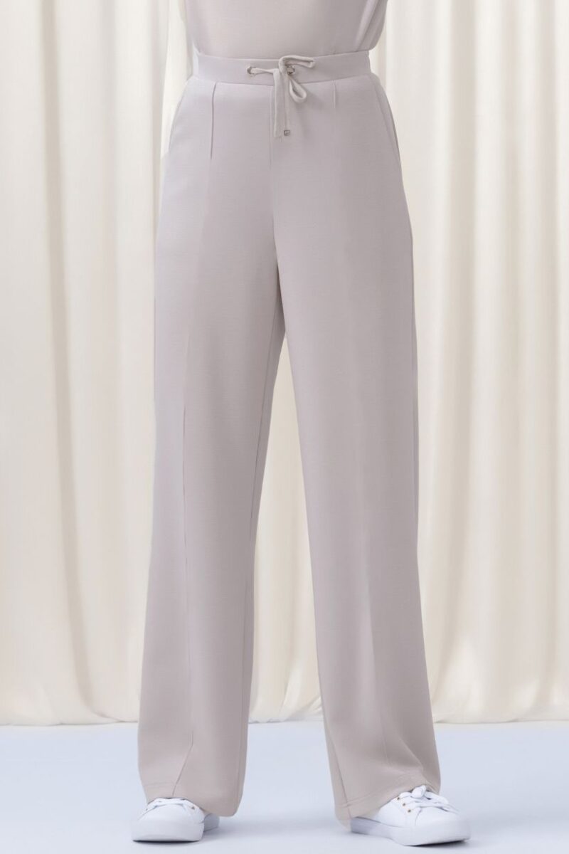 Elena Wang Silver Wide Leg Trousers EW35206