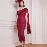 John Charles 29282 Bordeaux Dress