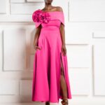 Kevan Jon Kyoto Flare Hot Pink Dress