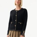 Leo & Ugo Black & Gold Coatigan RH781