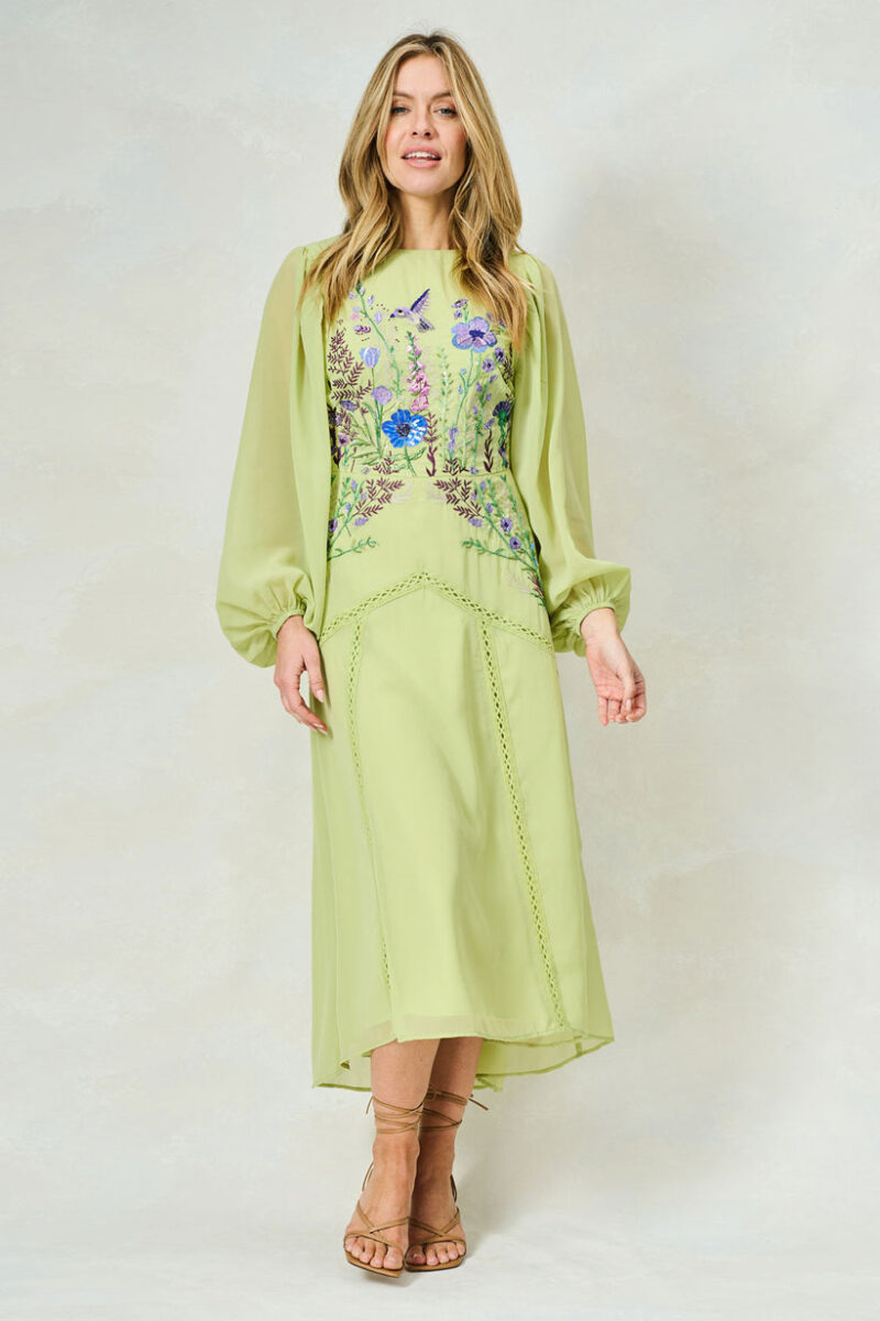 Hope & Ivy Natalia Embroidered Dress