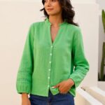 Aspiga Mina Cotton Green Blouse 1