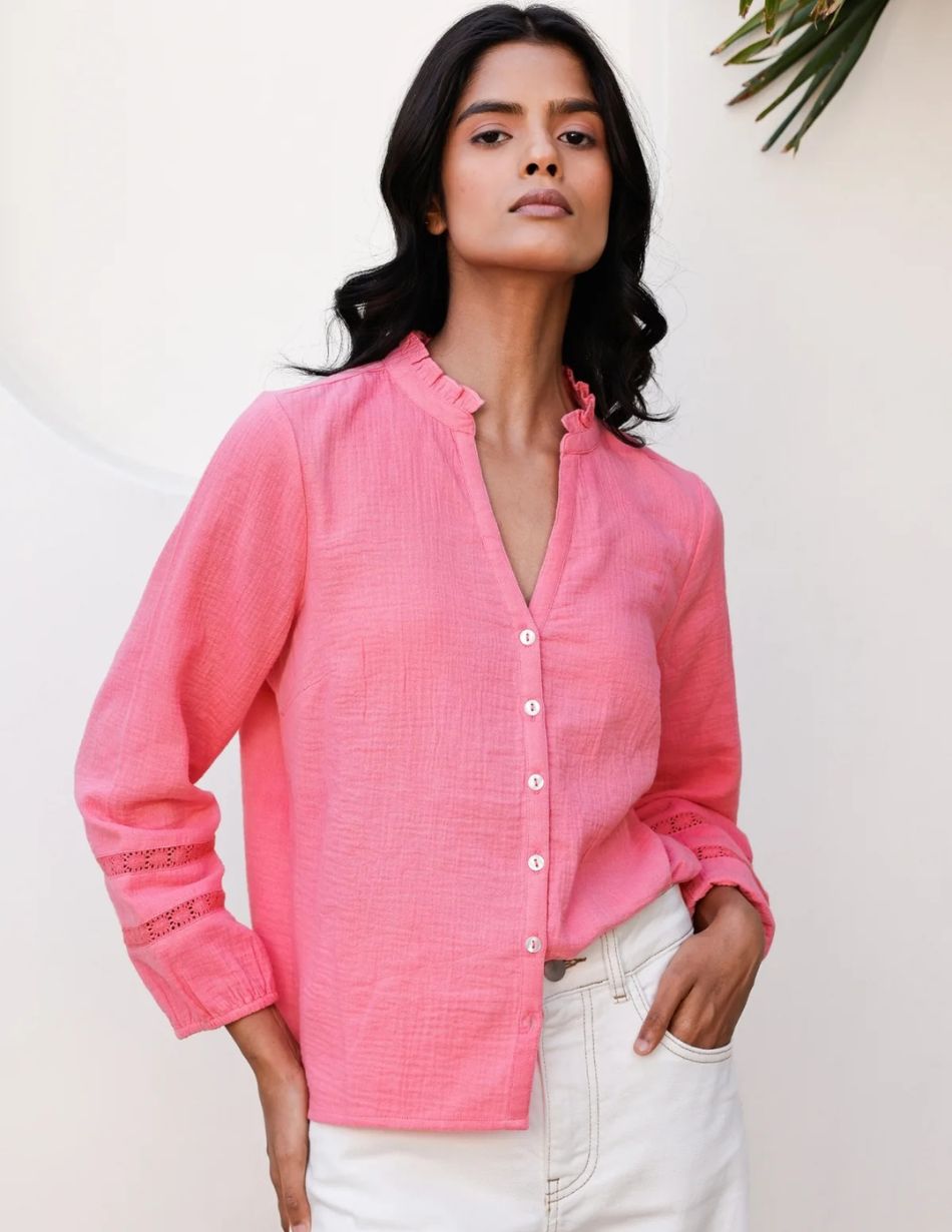 Aspiga Mina Cotton Pink Blouse 1 Aspiga Mina Cotton Pink Blouse 1