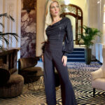 Atom Indium Black Sequin Jumpsuit