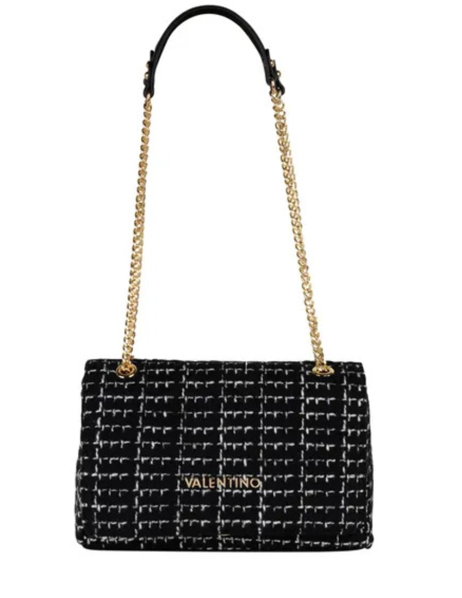 Valentino Tweed Black Flap Bag