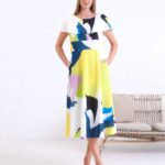 Ella Boo 2502-08 Bardot Print Dress