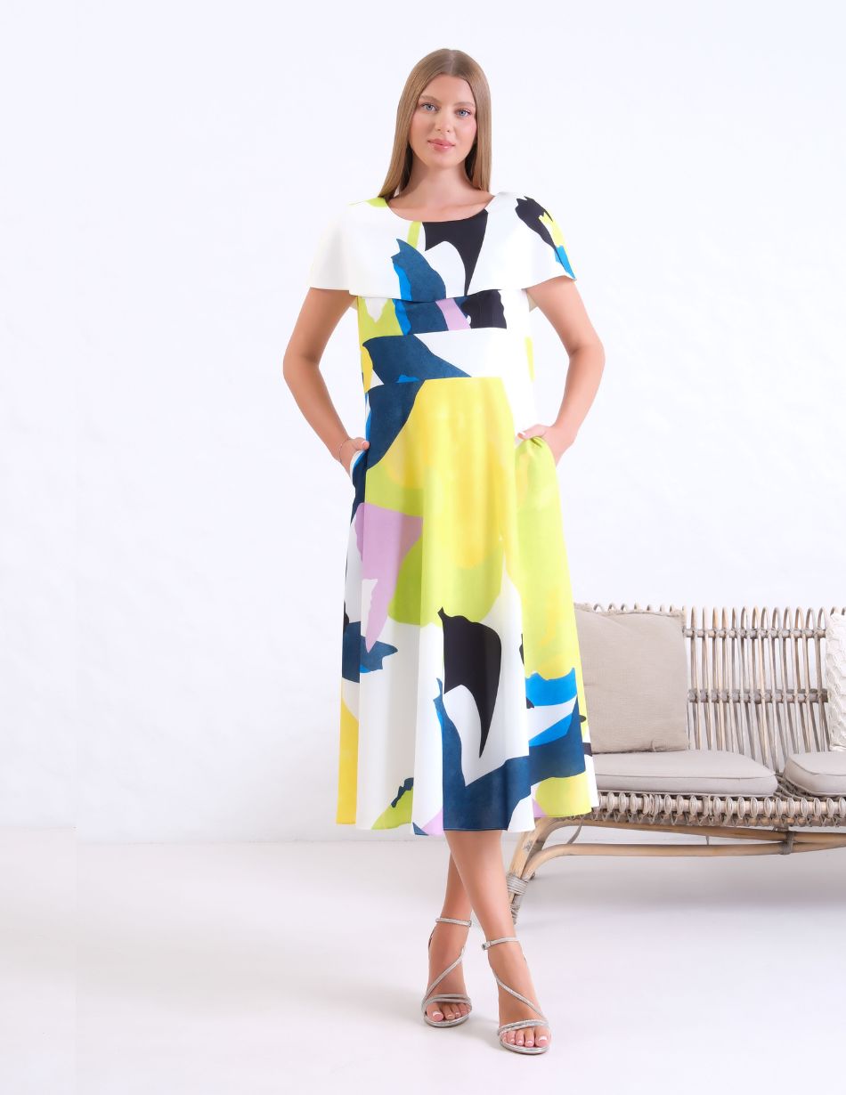 Ella Boo 2502-08 Bardot Print Dress