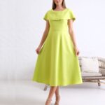 Ella Boo 2513-16 Lime Bardot Dress 2