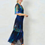Hope & Ivy Jacqueline Cobalt Dress Side