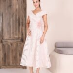 Lizabella 2361-17 Blush Jacquard Dress