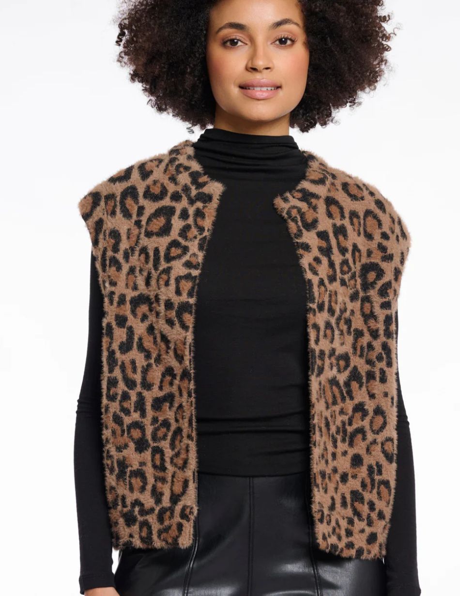 Rino & Pelle Elona Leopard Print Waistcoat | Snooty Frox