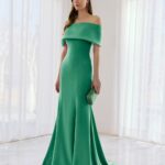 Rosa Clara 1G54 Emerald Bow Back Dress