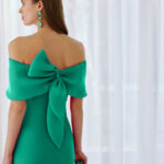 Rosa Clara 1G54 Emerald Bow Back Dress Detail