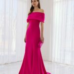 Rosa Clara 1G54 Fuchsia Bow Back Dress