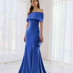 Rosa Clara 1G54 Klein Blue Bow Back Dress