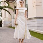 Rosa Clara 1GD1 Cream & Gold Dress