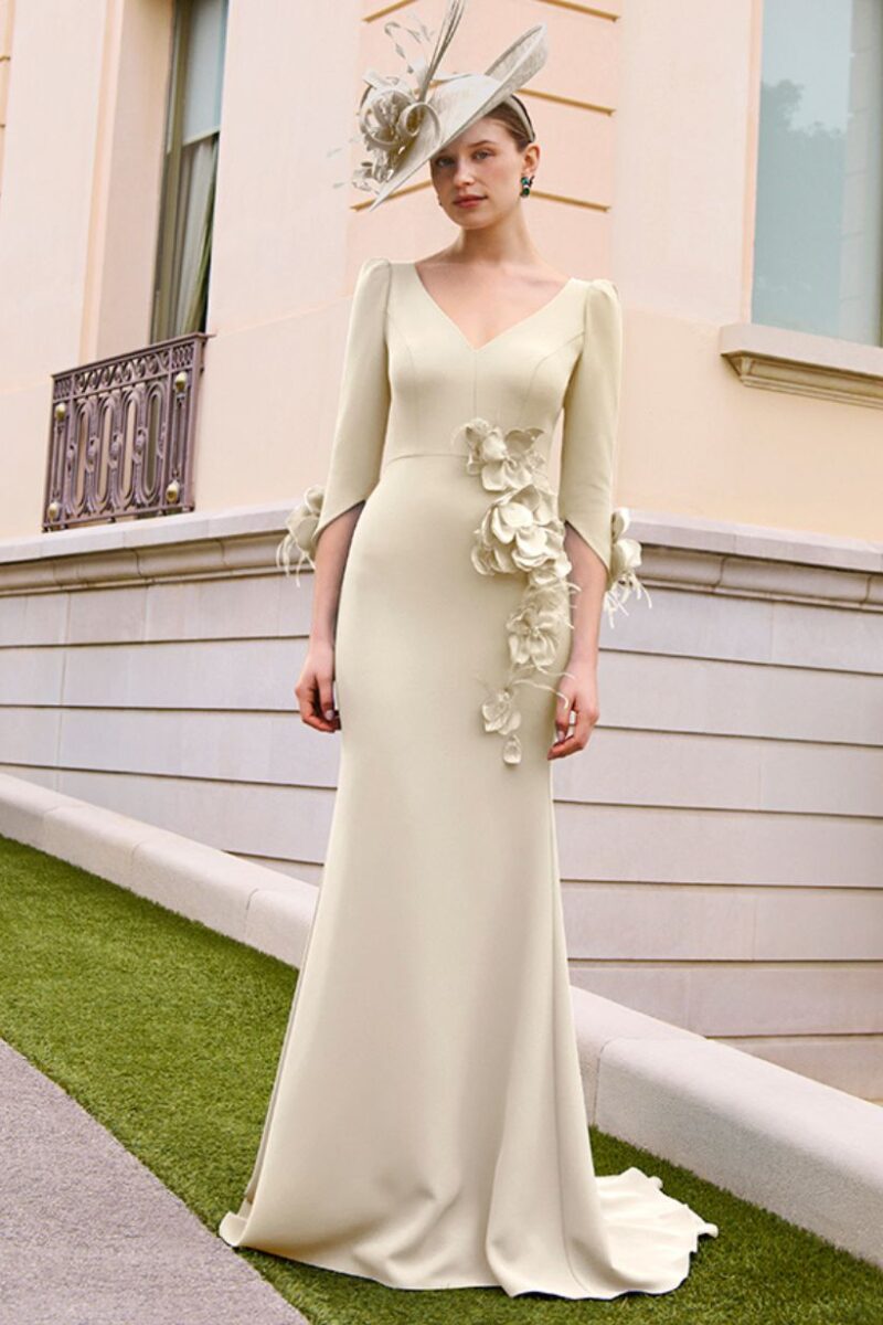 Rosa Clara 1GL4 Champagne Maxi Dress