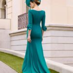 Rosa Clara 1GL4 Dark Jade Maxi Dress Back