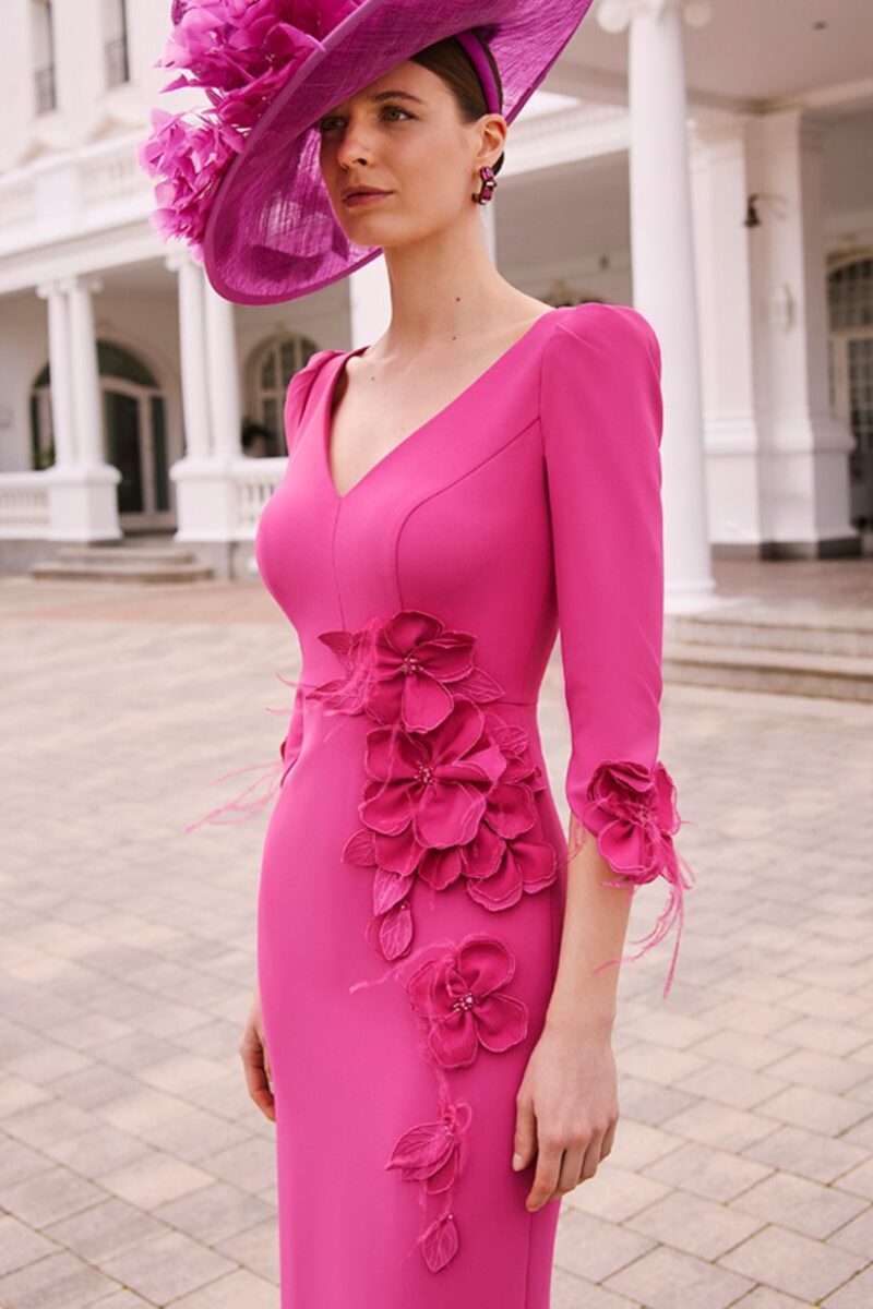 Rosa Clara 1GL4 Fuchsia Midi Dress
