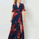 Hope & Ivy Coraline Navy & Red Dress