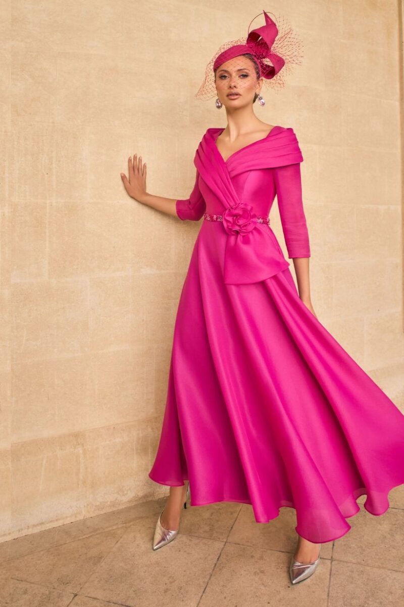 Veni Infantino 992720A Fuchsia Mikado Dress