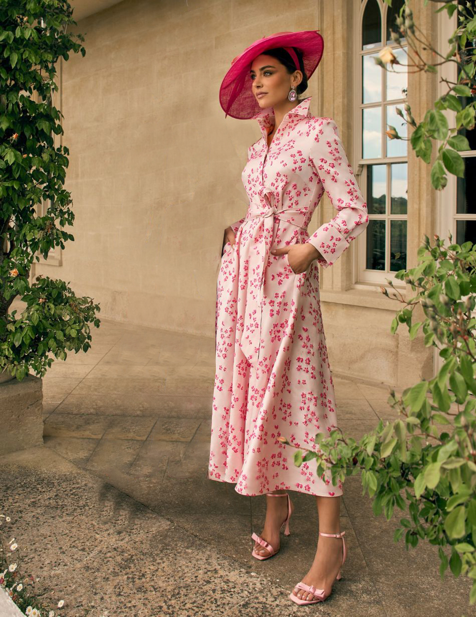 floral shirt dress Amina Red Linen Shirt Dress