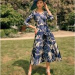 Veni Infantno 992761 Navy & Champagne Floral Dress