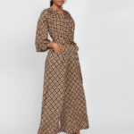 On Jenu Laurie Geo Brown Jumpsuit